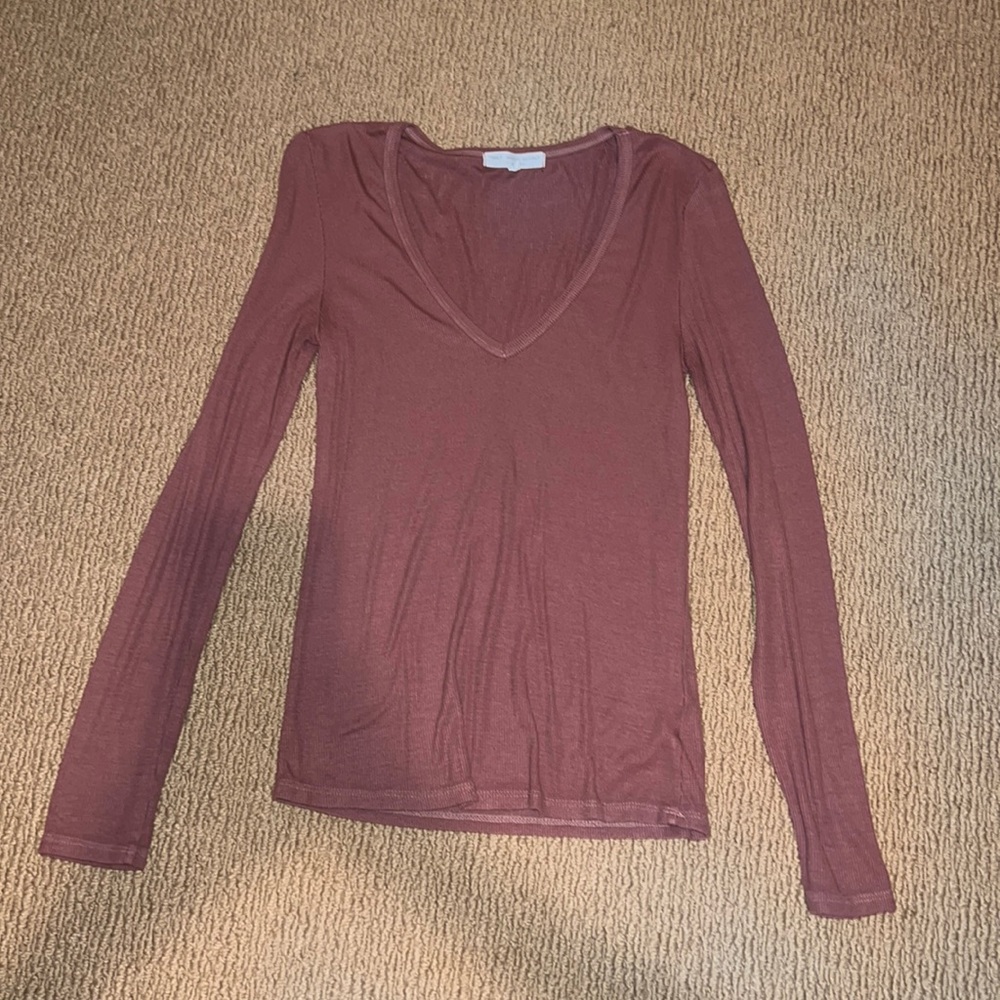 Burnt Orange Ribbed Longsleeve